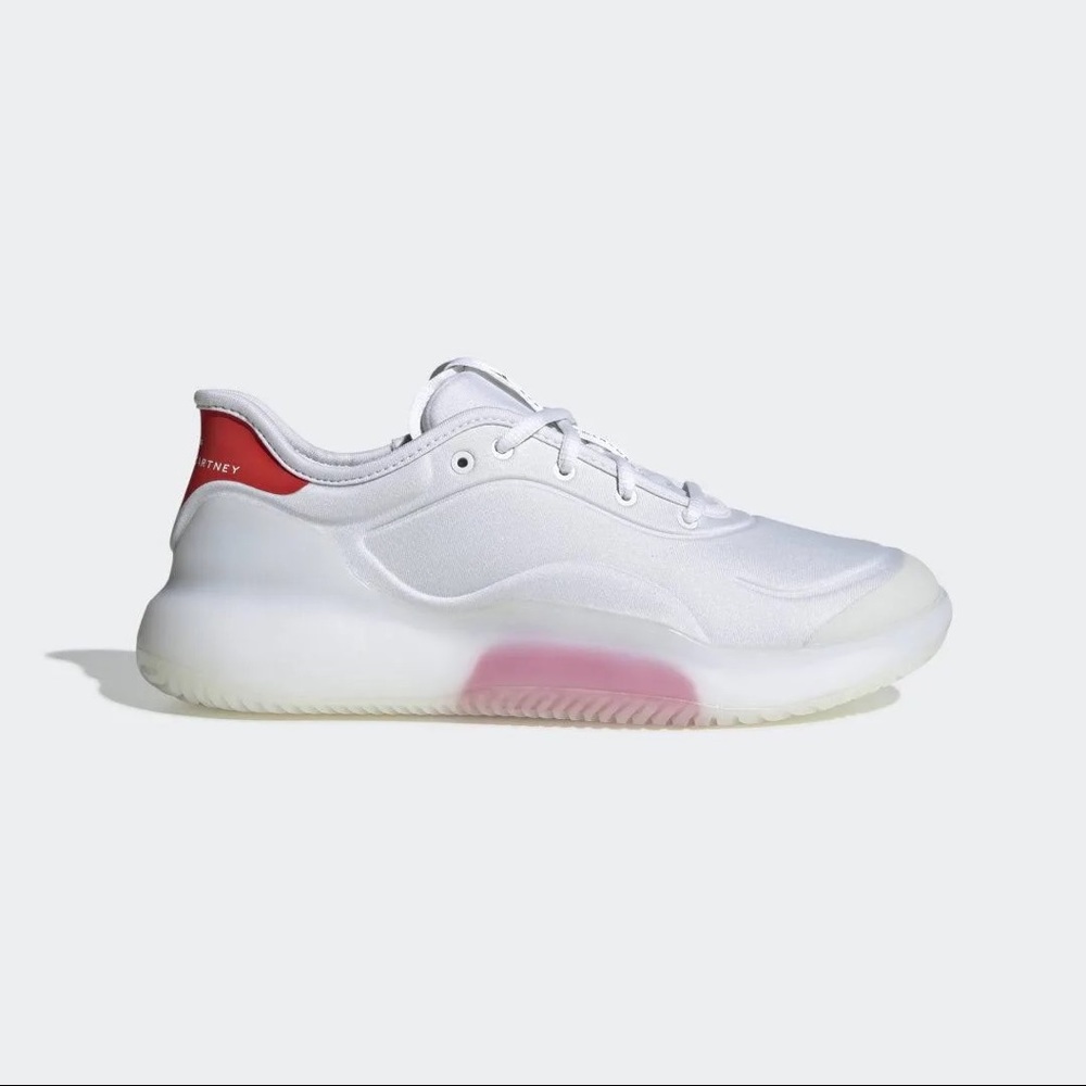 Stella McCartney x Adidas Court Boost White Red Tennis Shoes Sneaker Womens 6.5